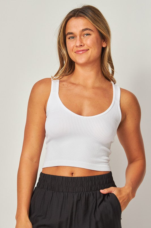 Ribbed Seamless Crop Top