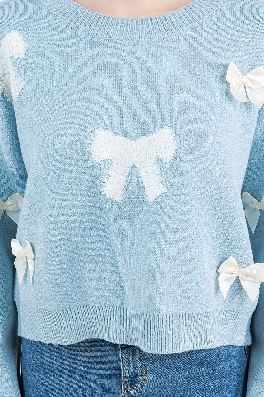 Pull Over Sweater with Bow Details