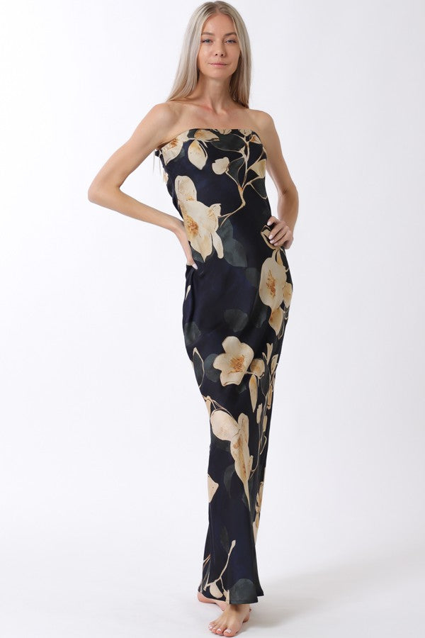 AaKaa Floral Maxi Tube Dress