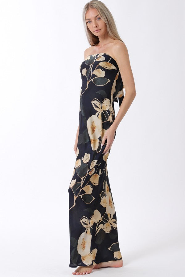 AaKaa Floral Maxi Tube Dress
