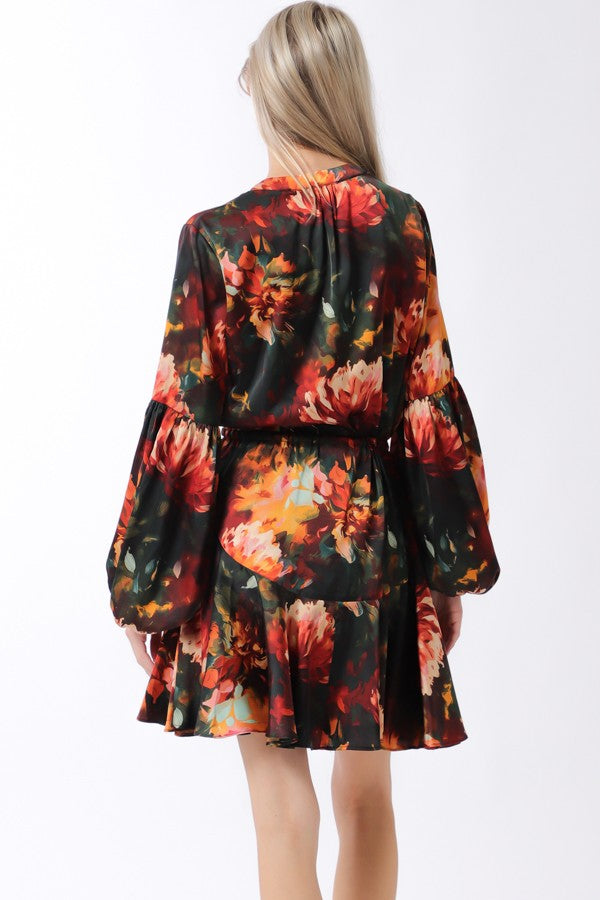 AaKaa Silky Long Sleeve Mini Dress