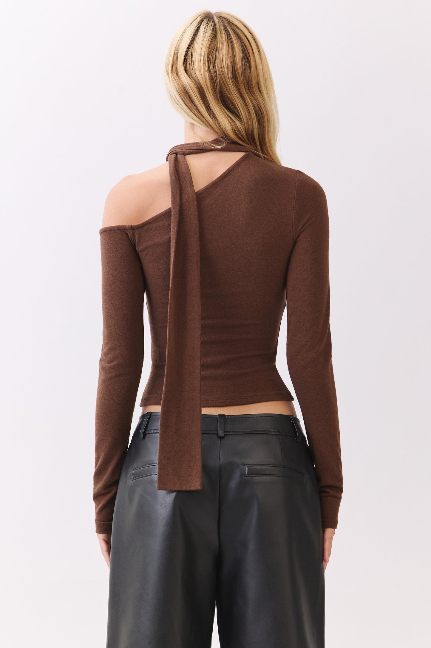 One Shoulder Scarf Top