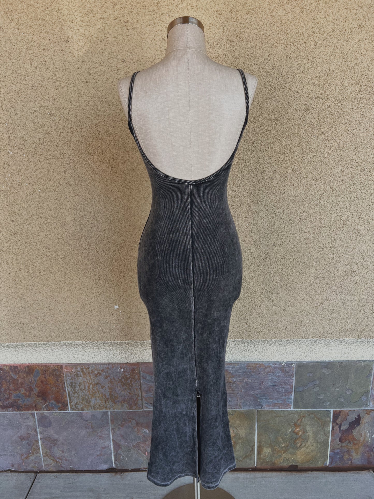 Washed Bodycon Maxi Dress