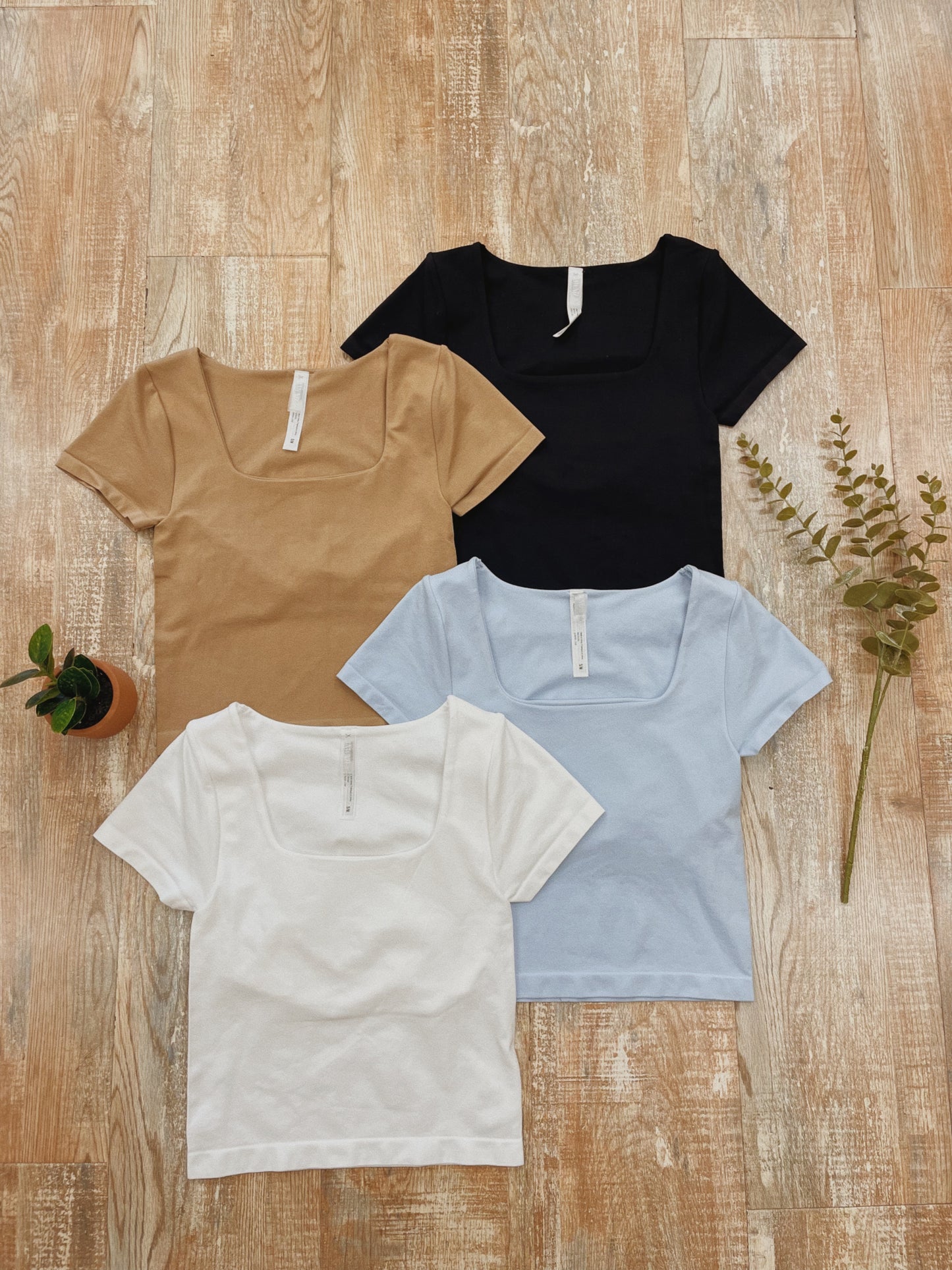 Square Neck Short Sleeve Tee