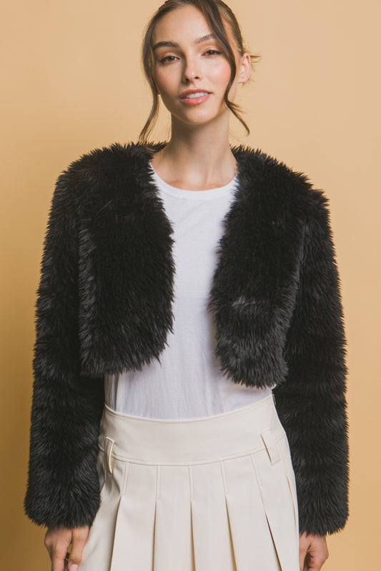 Faux Fur Crop Jacket