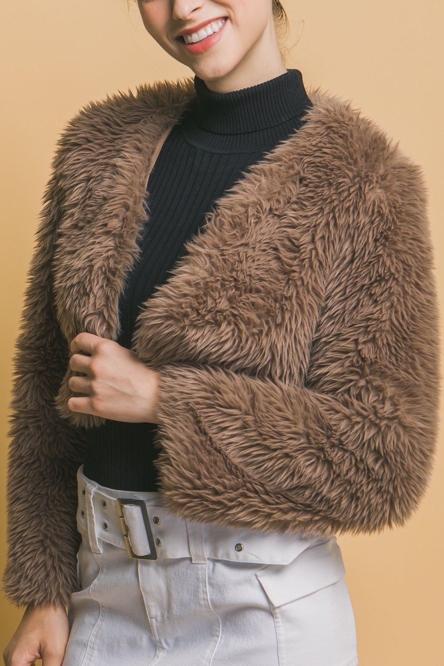 Faux Fur Crop Jacket